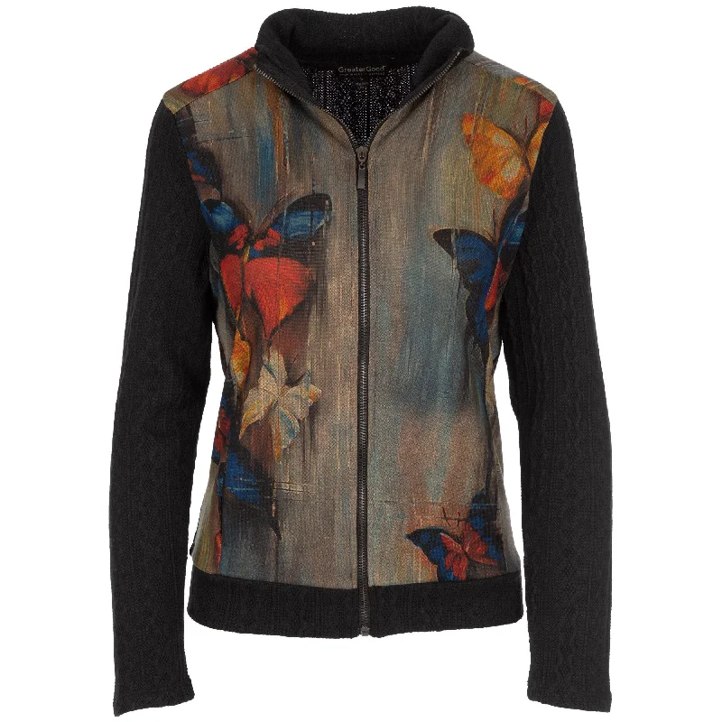 Butterflies in the Shade Zip Up Jacket