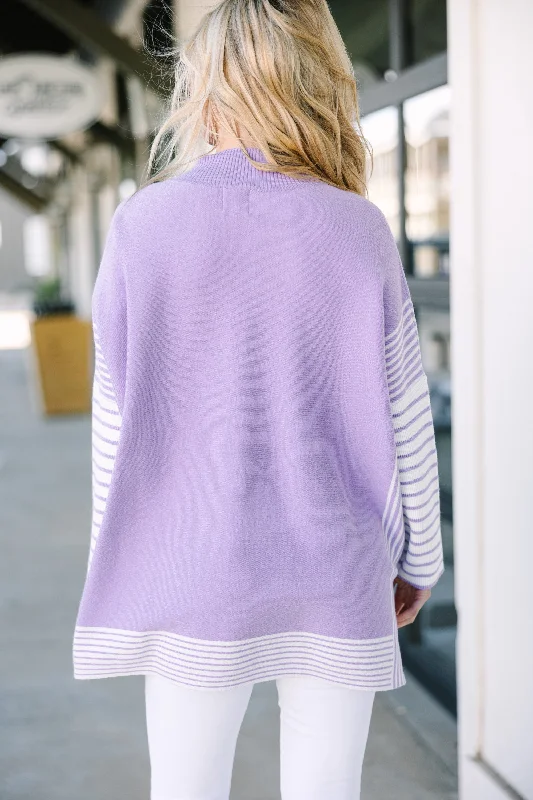 All In Lavender Purple Striped Tunic