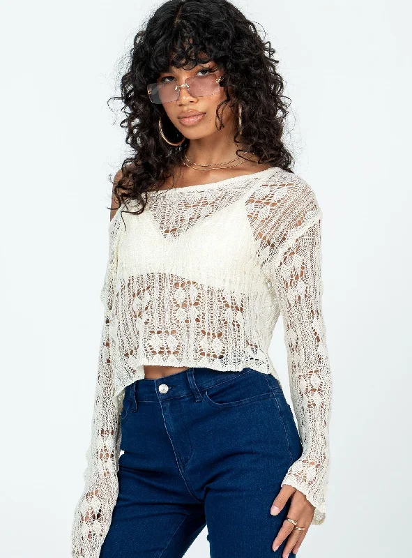 Asher Cropped Sweater Cream