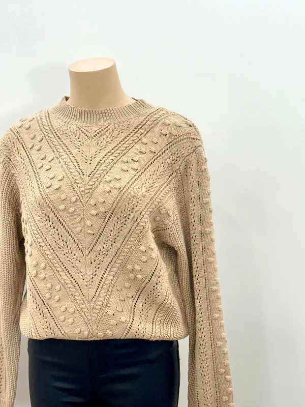 Bubble Knit Jumper - Beige