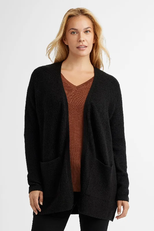 Cardigan en tricot côtelé - Femme