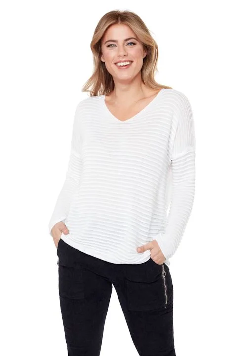 Carre Noir - 6627 Rib Knit Sweater