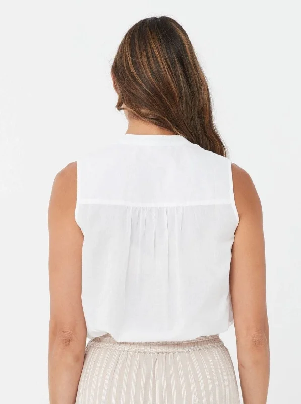 Clarine  SCANDINAVIAN KAJA Natrual fiber WOMEN Top - White/Cotton