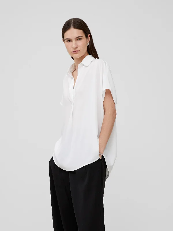 Crepe Light Recycled Popover Shirt