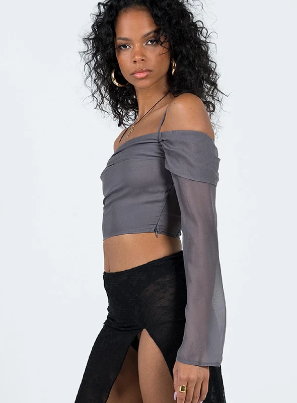 Duranta Long Sleeve Top Grey