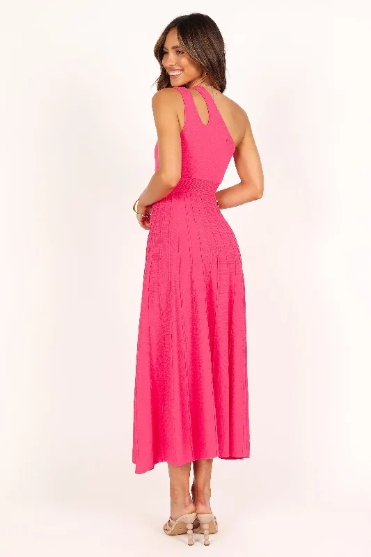 Flynn Midi Knit Dress - Pink