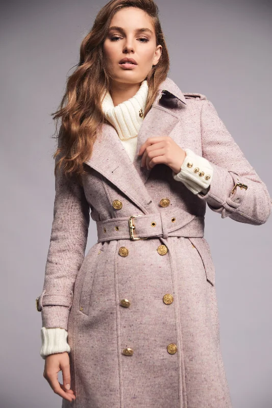 Full Length Marlborough Trench Coat (Anniversary Pink)