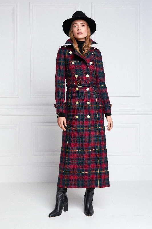 Full Length Marlborough Trench Coat (Logan Tartan)