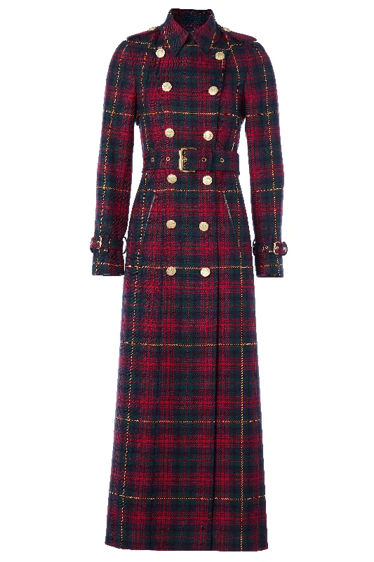 Full Length Marlborough Trench Coat (Logan Tartan)