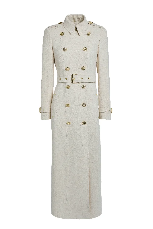 Full Length Marlborough Trench Coat (Natural Linen)