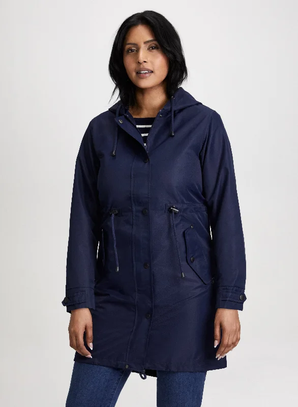 Hooded Utility Rain Jacket