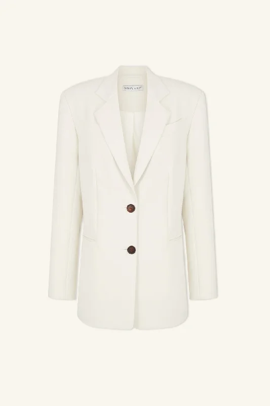 IRENA OVERSIZED TAILORED BLAZER - CREAM