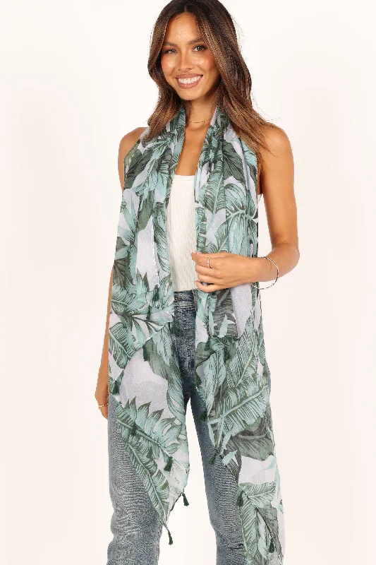 Josie Lightweight Scarf - Green Tropical