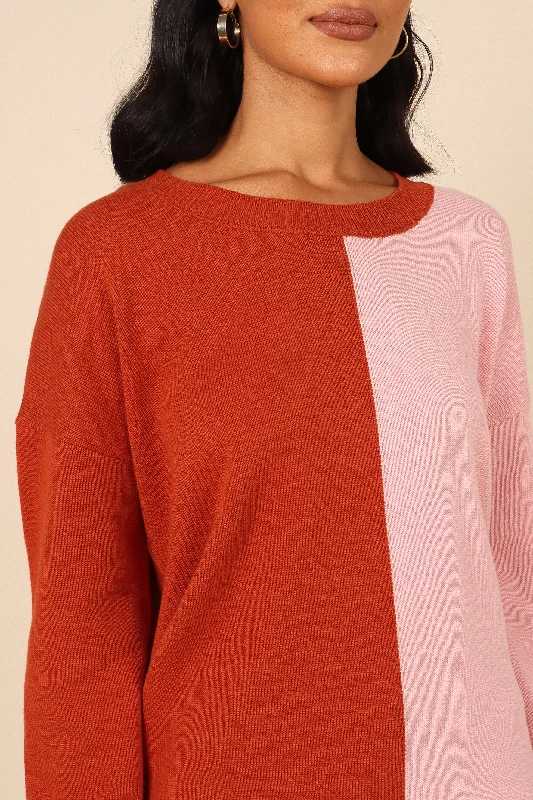 Karlie Knit Sweater - Pink