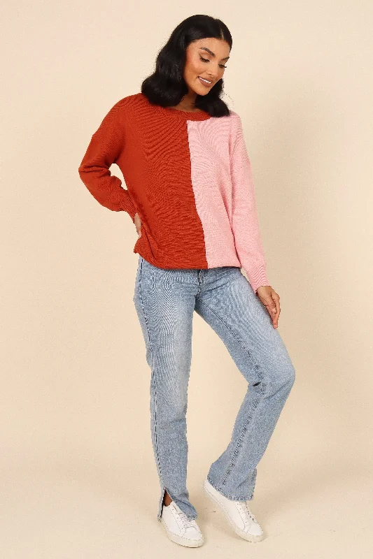 Karlie Knit Sweater - Pink