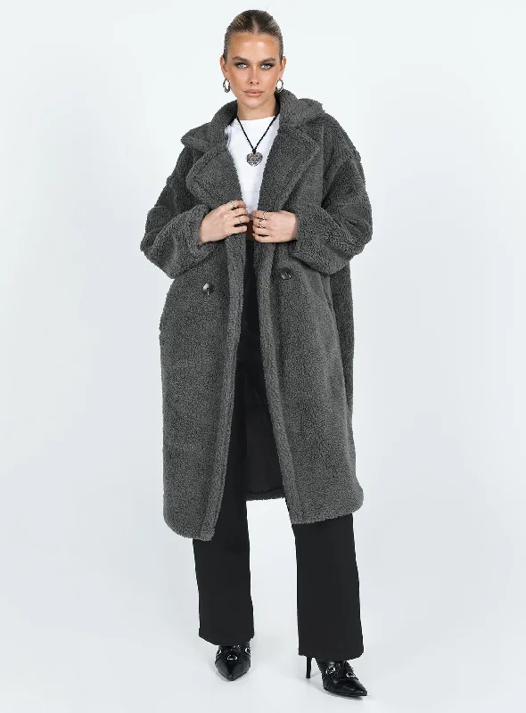 Kayland Teddy Coat Charcoal