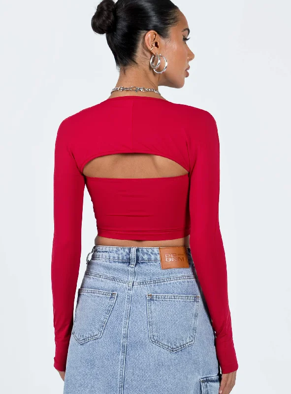 Koslo Bolero Top Red