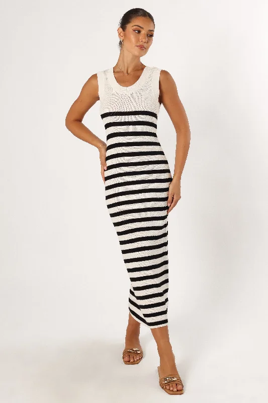 Mallery Midi Dress - Stripe