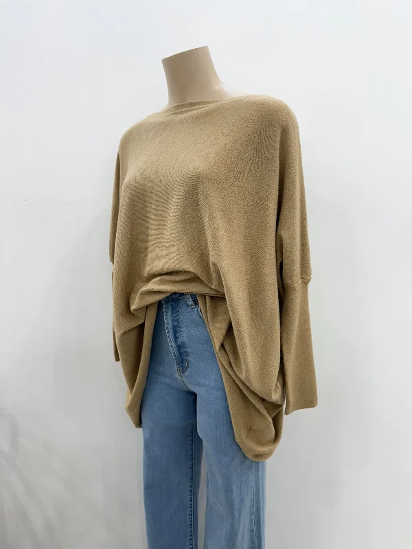 Mia Oversized Knitwear - Tan