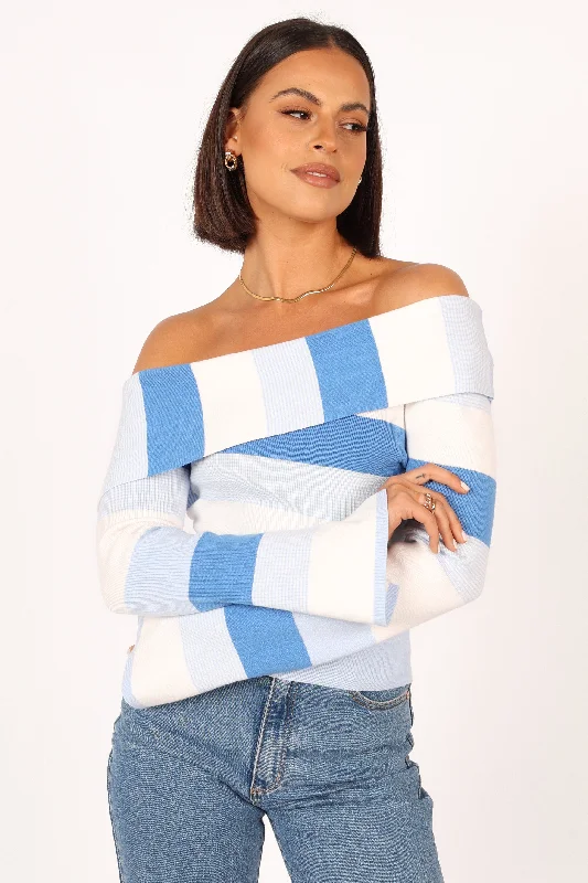 Narla Knit Top - Blue