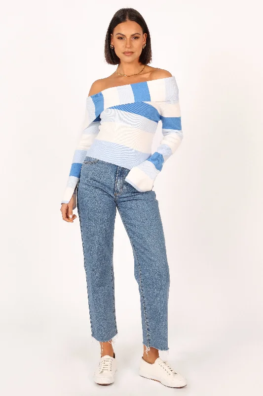 Narla Knit Top - Blue