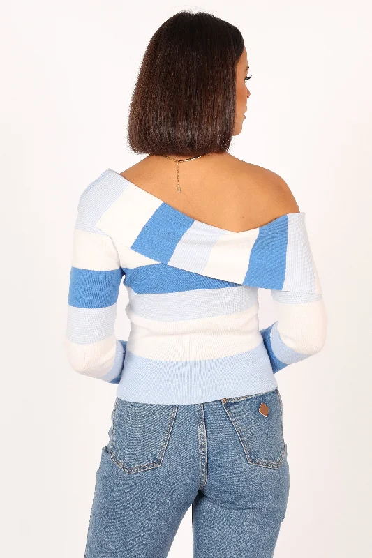 Narla Knit Top - Blue