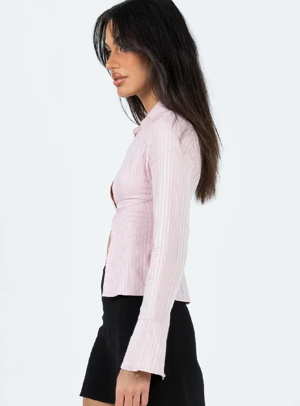 Niana Long Sleeve Top Pink