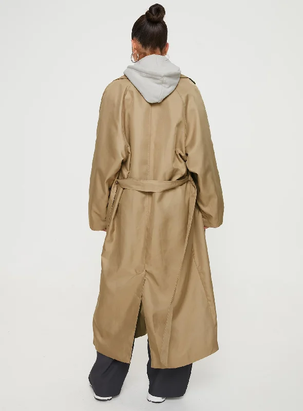 Pave The Way Trench Coat Beige