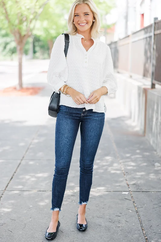 Perfectly You Cream Textured Blouse