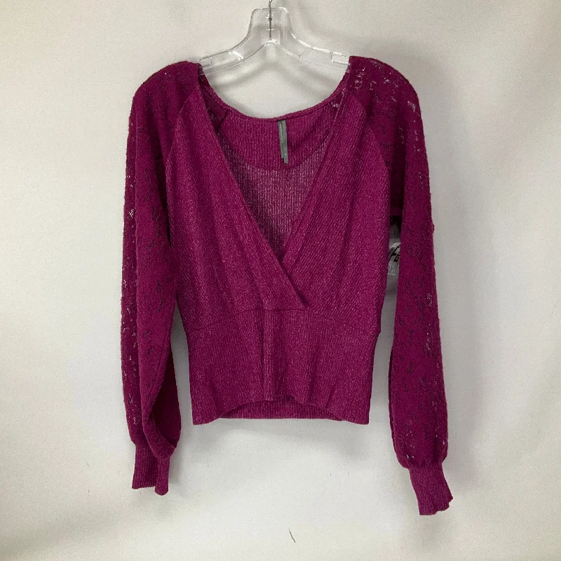 Purple Top Long Sleeve Anthropologie, Size M