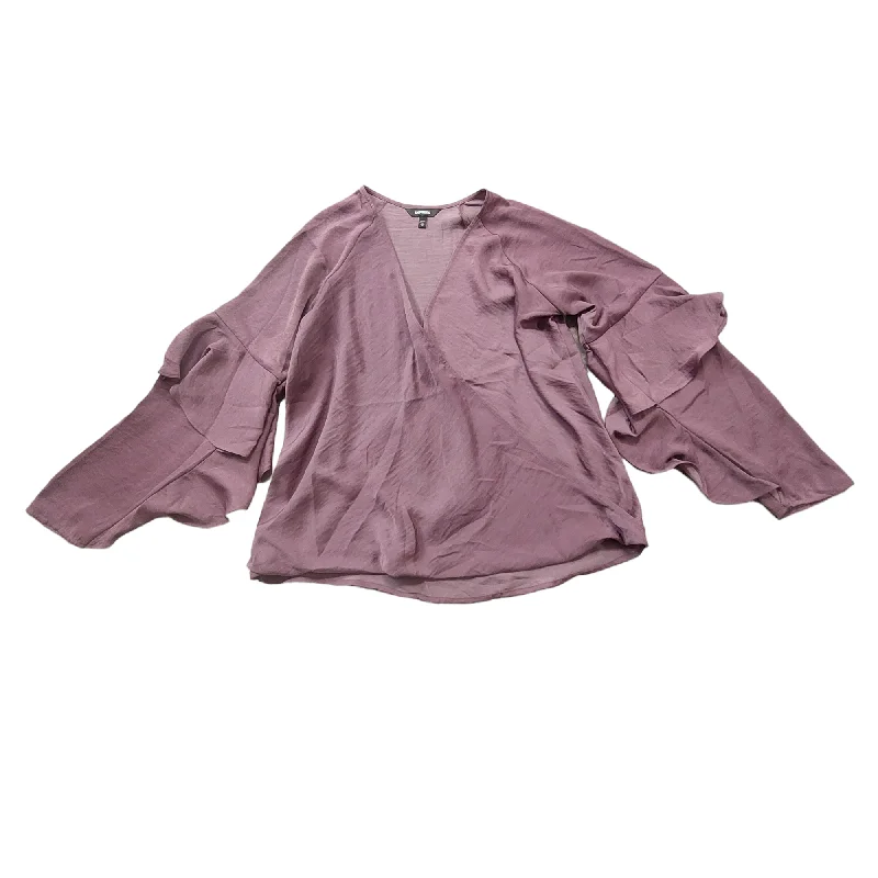 Purple Top Long Sleeve Express, Size M