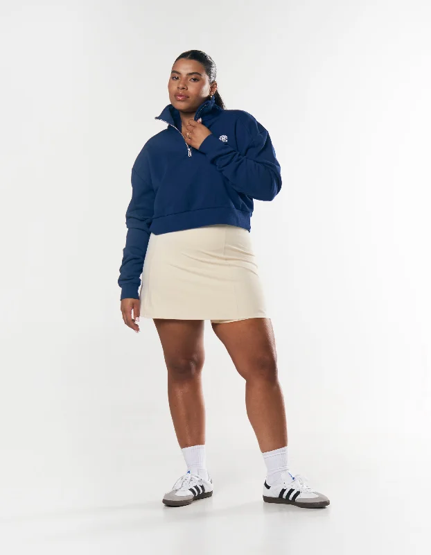 Racquet Club Quarter Zip crew - Navy