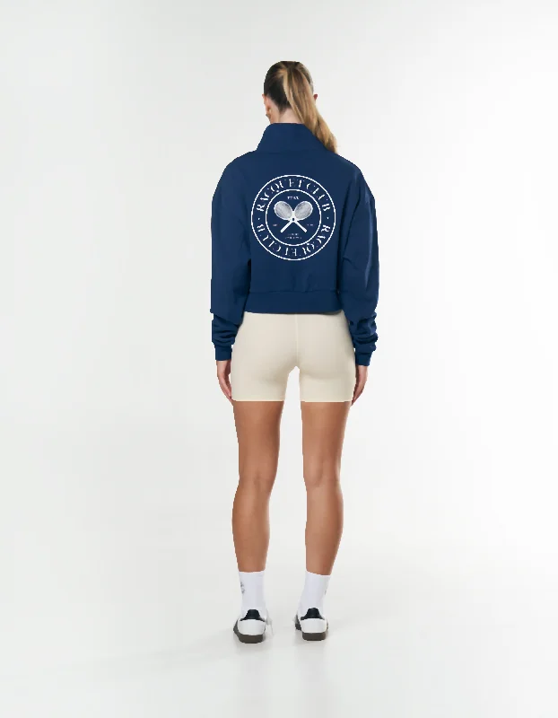 Racquet Club Quarter Zip crew - Navy