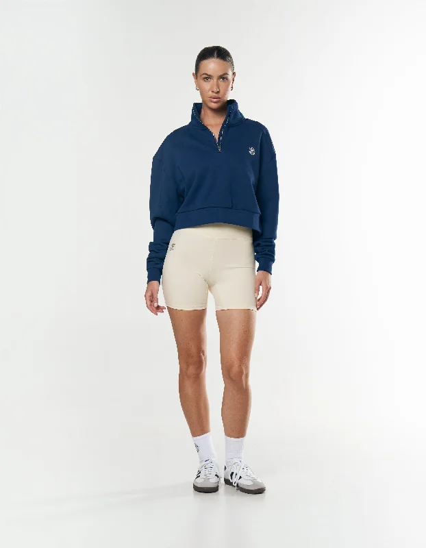 Racquet Club Quarter Zip crew - Navy