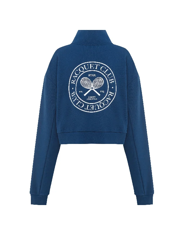 Racquet Club Quarter Zip crew - Navy