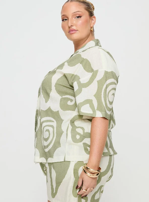 Sea Shirt Green / Cream Curve