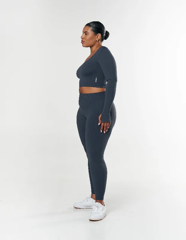 Seamless Scoop Long Sleeve - Blueberry