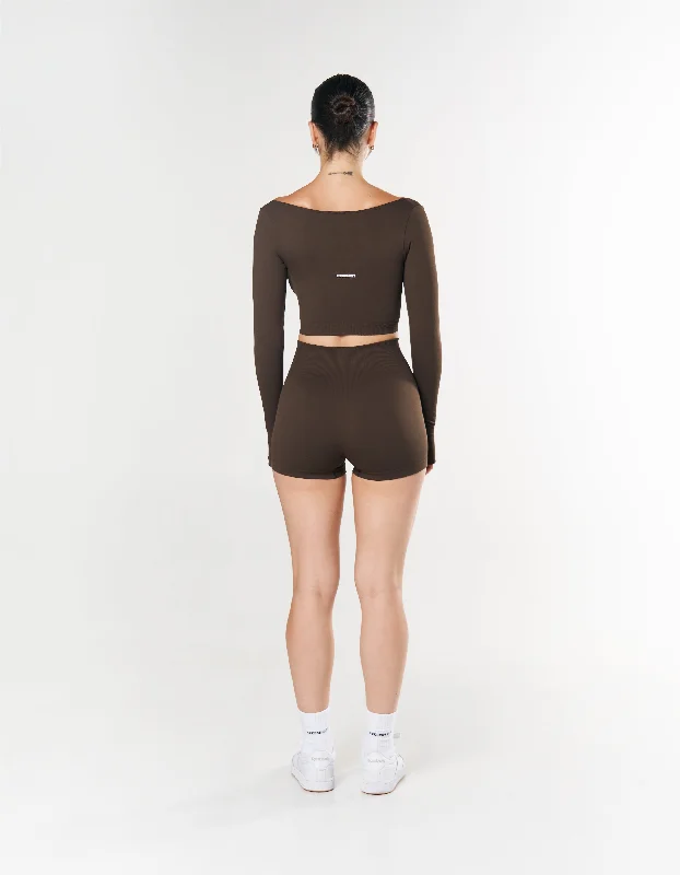 Seamless Scoop Long Sleeve - Espresso