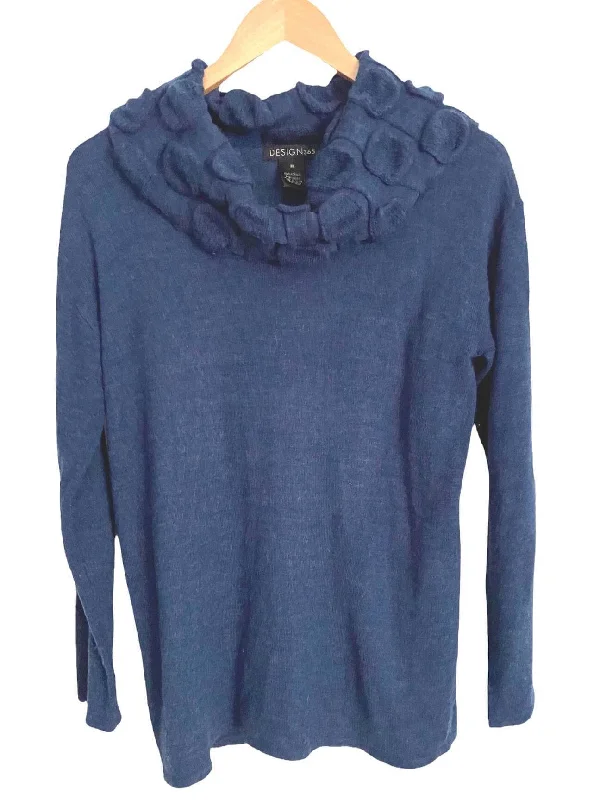 Soft Autumn Navy Cowl Neck Sweater