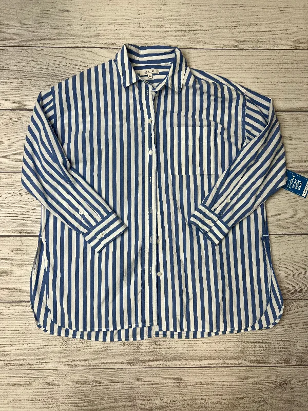 Striped Blouse Long Sleeve Madewell, Size Xs