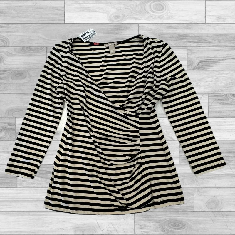 Striped Pattern Top Long Sleeve Banana Republic, Size S