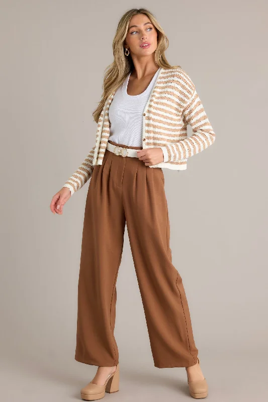 Sweet Serendipity Tan Long Sleeve Knit Cardigan