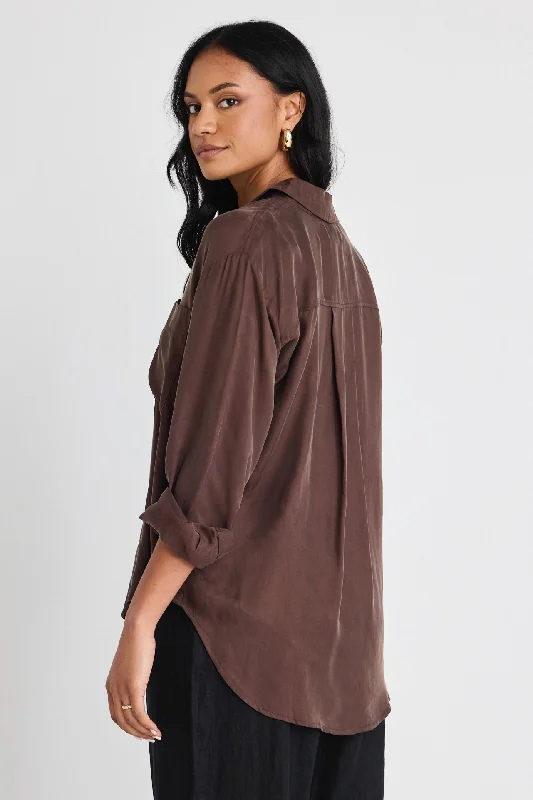 Tidal Cocoa Luxury Blend Oversized Shirt