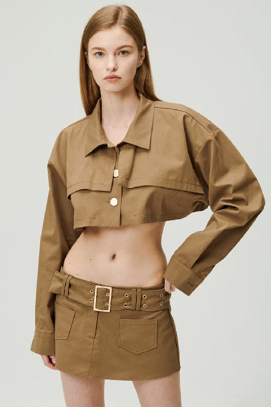 Tiffany Cropped Trench Jacket