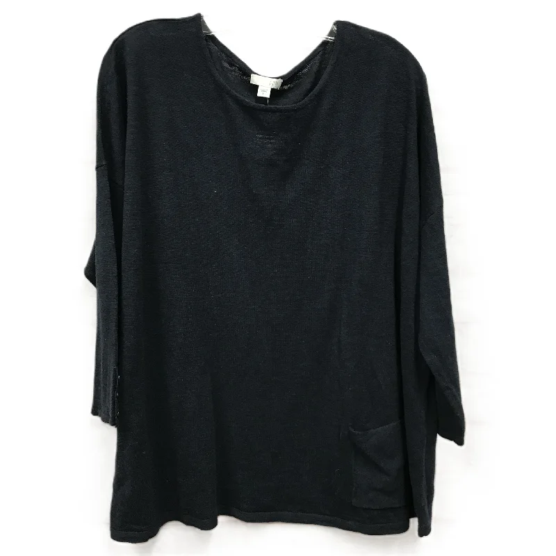 Top 3/4 Sleeve By J. Jill In Navy, Size: Xl