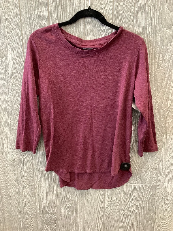 Top 3/4 Sleeve By Kirkland In Red, Size: M