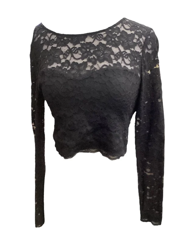 Top Long Sleeve By Express In Black, Size: S