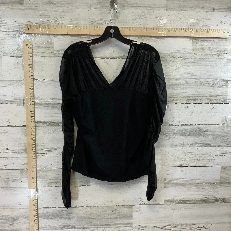 Top Long Sleeve By Maeve In Black, Size: M