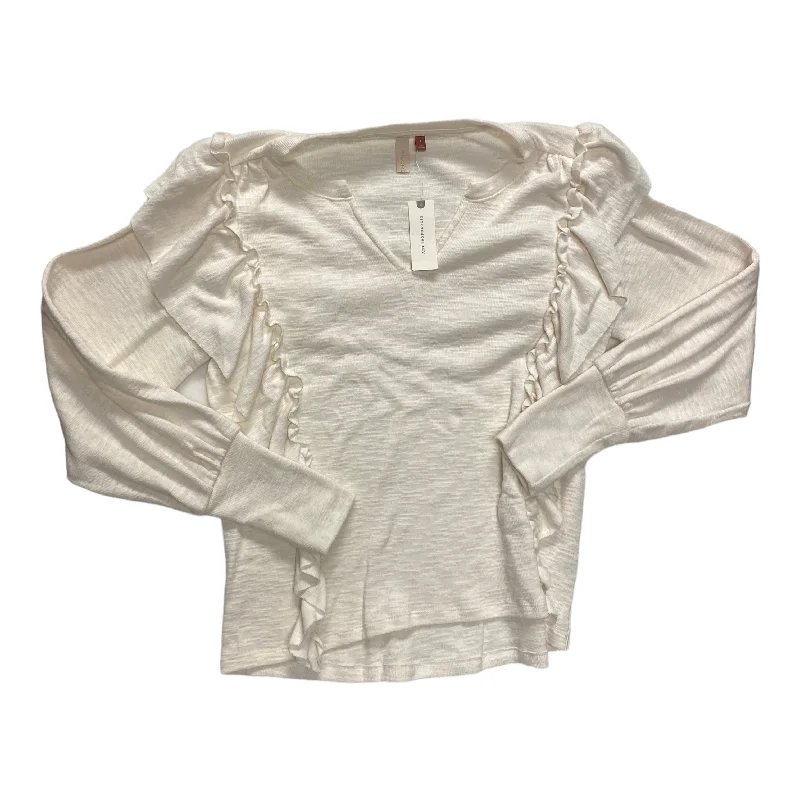 Top Long Sleeve By Pilcro In Cream, Size: S