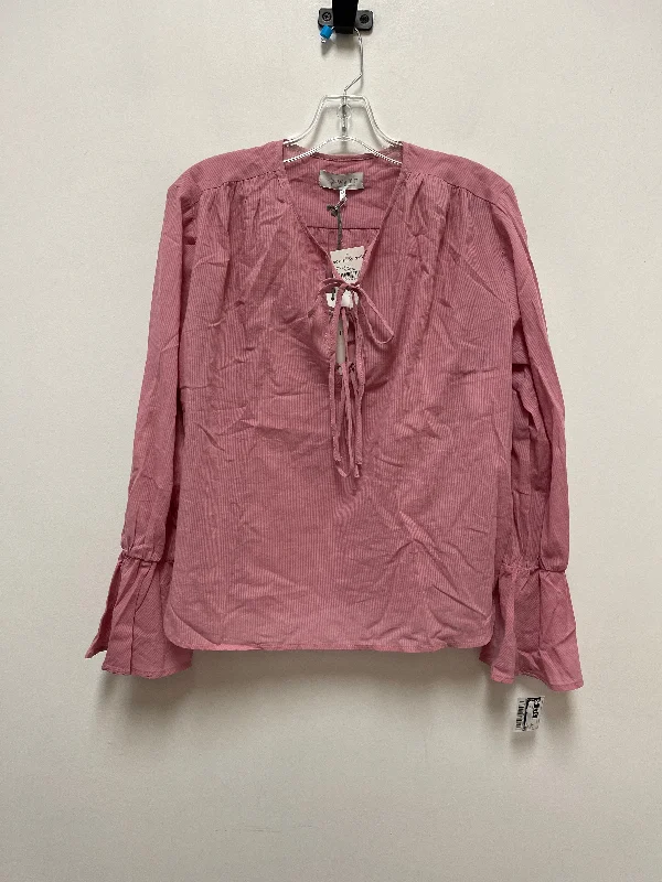 Top Long Sleeve By Wayf In Pink, Size: M